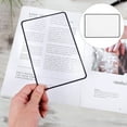 Full page magnifying glass computer black border cards reading