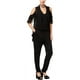 thumbnail image 1 of Kobi Womens Wrap-Front Jumpsuit, Negro, XS, 1 of 2