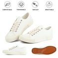 thumbnail image 2 of JENN ARDOR Canvas Shoes Low Top Fashion Sneakers Slip on Walking Shoes for Women, White, Size 7, 2 of 8