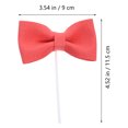 thumbnail image 2 of 8pcs Bow Cupcake Topper Bowknot Cake Picks Dessert Topper Birthday Cake Decoration, 2 of 8