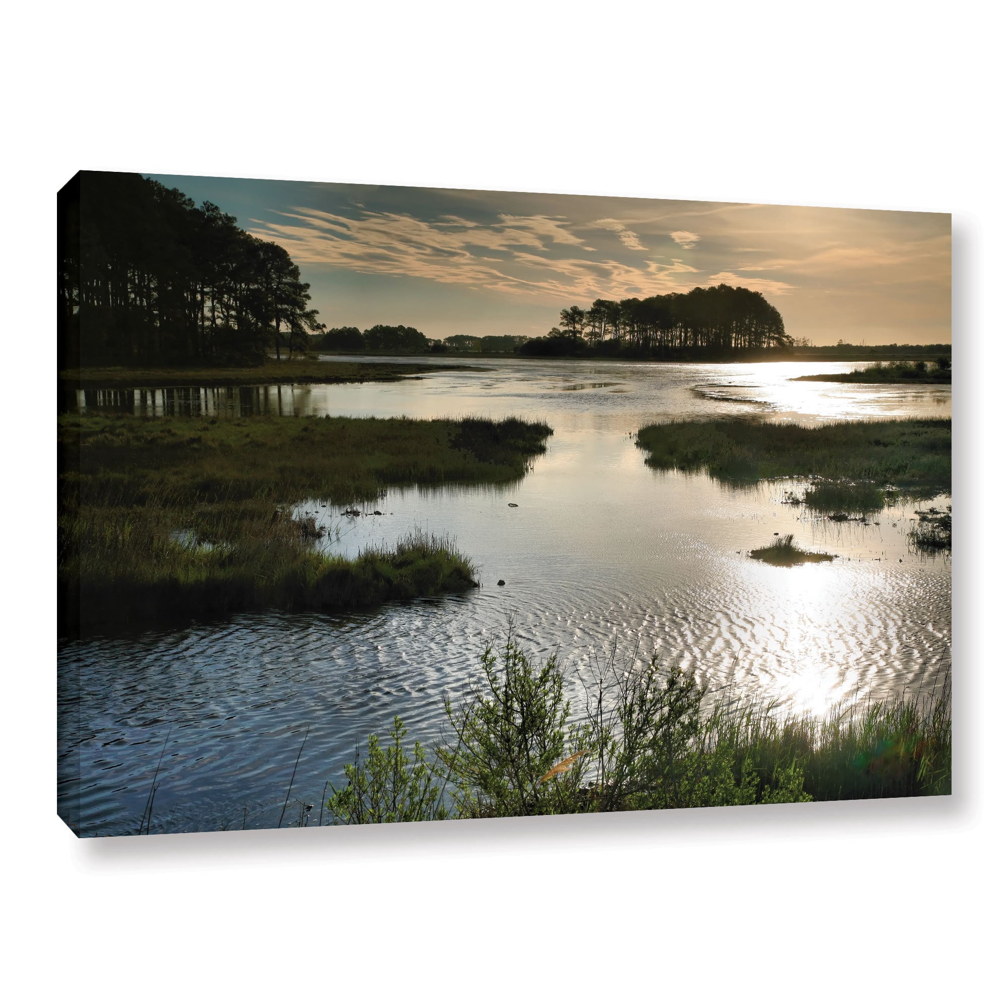 ArtWall Steve Ainsworth "Early Morning on Beach Drive II" Gallery-Wrapped Canvas