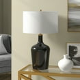 thumbnail image 4 of Evelyn&Zoe Sebago 25" Tall Table Lamp with Fabric Shade, Black/White, 4 of 6