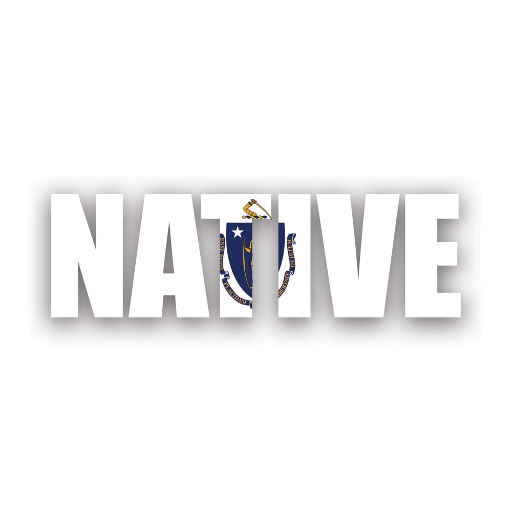 Massachusetts Native Sticker Decal - Self Adhesive Vinyl - Weatherproof ...