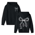thumbnail image 5 of Girls Bow Print Jogging Suits Sweatsuits 2 Piece Set Oversized Hoodie and Sweatpants Kids Fall Winter Clothes Black 3 Years-4 Years, 5 of 5