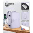thumbnail image 3 of Backpack For Women Men Bag Watreproof Hiking Backpack College Laptop Backpack for Everydayon Airplane Essentials Carry on Backpack Flight Approved(Purple), 3 of 10
