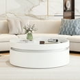 thumbnail image 3 of Harper & Bright Designs White Lift Top Coffee Table with Drawer, Round Center Table with Storage for Living Room, 3 of 17