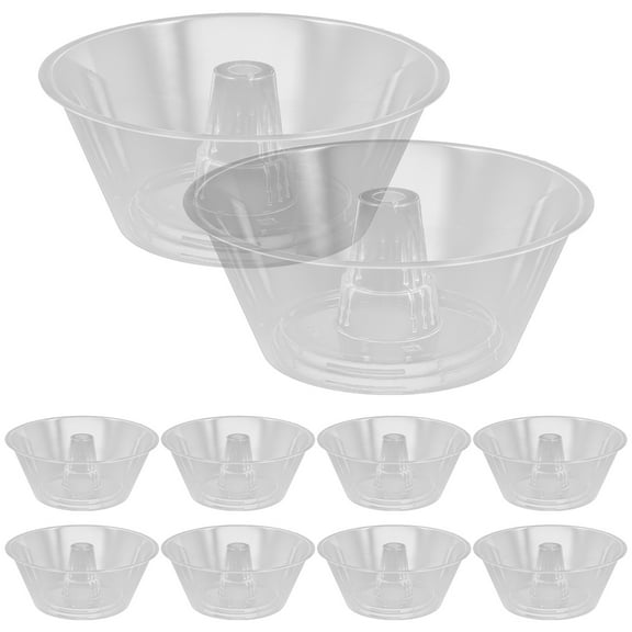 Toddmomy Snack Cup Container Transparent 10Pcs 6.5In Portable for General Users