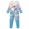 thumbnail image 5 of DISNIMO Dolphin Rainbow Pajama Set for Kids Girls Pajamas Size 15-16 Sets Long Sleeve Pjs for Toddler Boys Sleepwear Set for Kids 2 Piece Pj Sleepwear for Girls Crewneck, 5 of 7