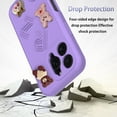 thumbnail image 4 of Case for iPhone 15 Pro Max, Cute 3D Cartoon Phone Case Fashion Cool Funny Design Soft Flexible TPU Protective Case, Women Girls Kids Skin-Feel Silicone Cover for iPhone 15 Pro Max, Purple, 4 of 8