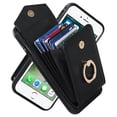 thumbnail image 5 of Wallet Case Compatible with iPhone 7/8/SE 2022 & 2020, Case with Card Holder,with a strap, RFID Blocking Leather Cover 360°Rotation Ring Kickstand Protective Bumper Designed for Phone,Black, 5 of 10