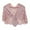 Pink, variant on Autumn Knitted Shawl With Wavy Pattern And Pearl Shoulder Strap Soft Stylish Basic Wraps