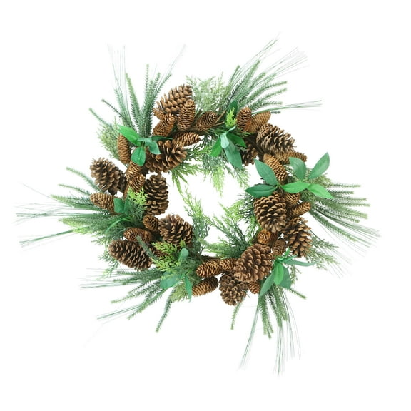 Allstate 24" Unlit Mixed Pine with Pine Cones Artificial Christmas Wreath