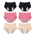 thumbnail image 1 of Women Solid Mesh Breathable And Comfortable High Waist Peripheral Leak Proof Menstrual Pants, 1 of 2