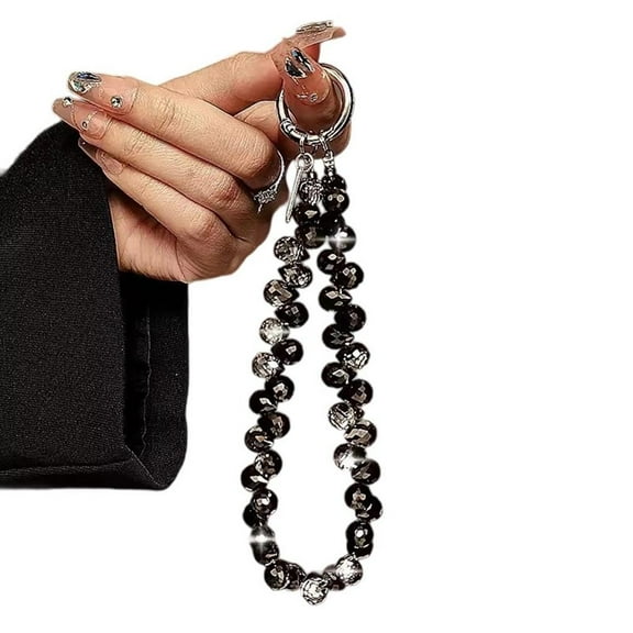 SDFGTstore Fashion Cute Cellphone Lanyard Bracelet Mobile Phone Strap Elegant Colorful Beaded Pendant Antilost Wrist Chain Jewelry