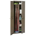 thumbnail image 3 of vidaXL Garden Storage Cabinet Brown 25.6"x17.7"x67.7" PP Wood Look, 3 of 8