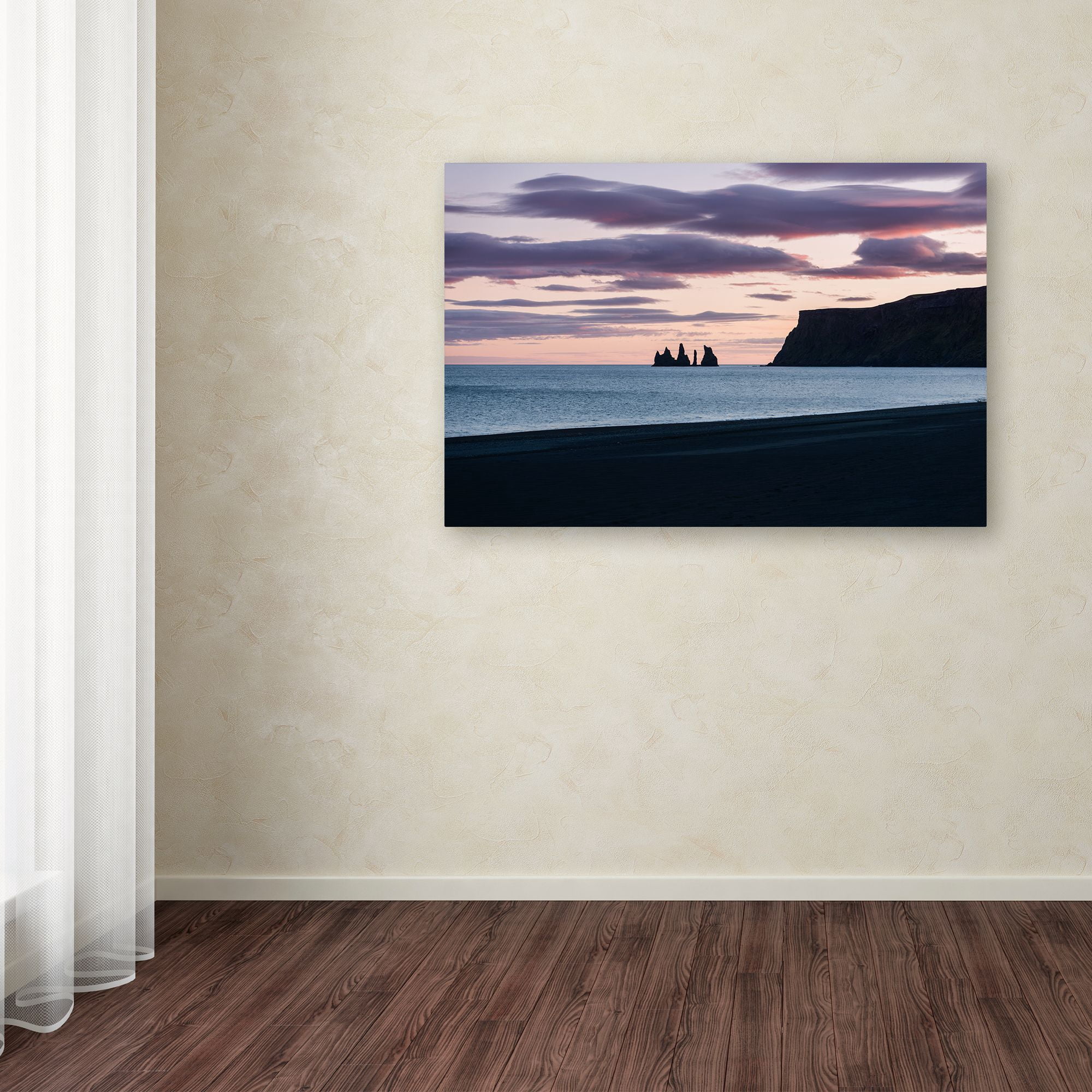 Trademark Fine Art 'Night Falls on Reynisdrangar' Canvas Art by Philippe Sainte-Laudy