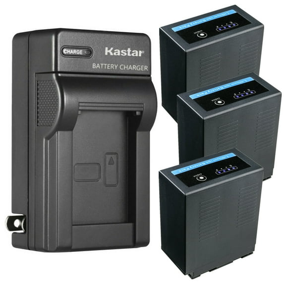 Kastar 3-Pack Battery and AC Wall Charger Replacement for Panasonic AG-DVX100E, AG-DVX102 AG-DVX102A AG-DVX102B, AG-HPX170, AG-HPX171, AG-HPX250 AG-HPX250EN AG-HPX250P AG-HPX250PJ Cameras