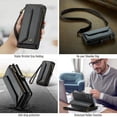 thumbnail image 4 of Compatible with Samsung Galaxy A16 5G/4G Wallet Case, 10 Card Slots & 1 Zipper Coin Pocket & 1 Cash Slot & 1 Cash Pocket & Lanyard & Crossbody Strap & Kickstand & RFID Blocking Phone Case, Black, 4 of 10