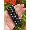 thumbnail image 4 of Jet Crystal Bead Bracelet 8mm, Wholesale Genuine Jet Stretch Gemstone Bracelet, Gift for Men & Women (1), 4 of 8