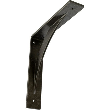 

Ekena Millwork 2 W x 12 D x 12 H Legacy Steel Bracket Antiqued Warm Silver