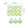 thumbnail image 3 of 12 Pack Flocked Christmas Ball Ornaments, Lightweight Quick Hanging Baubles, Multi Style Reusable Pendant for Hotel Mall Wedding Xmas Indoor Commercial Decoration, 3 of 9
