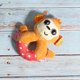 thumbnail image 5 of Campana de mano infantil, juguete de peluche, consolador tranquilizador para bebé, campana, juguetes educativos para niños pequeños, mono, 5 of 5