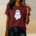 thumbnail image 2 of IMENGL Women Short Sleeve T-Shirts Basic Neck Printed Graphic Tee Daily Outfits Casual Loose Tops for Women Short Sleeve,M-XXXL, 2 of 6