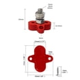 thumbnail image 5 of SPRING 2PCS Car Battery Terminal Connector Top Post Positive Negative Heavy Duty M8, 5 of 8