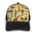 thumbnail image 3 of Yiaed Ethnic African Print Baseball Cap Dad Hat Polo Style Plain Blank Adjustable Size, 3 of 5