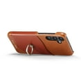 thumbnail image 6 of Allytechgroup Leather Case for Samsung Galaxy S24 Plus, Ring Holder Stand Cards Slots Back Cover Shockproof Anti-Scratch Luxury Phone Case for Samsung Galaxy S24 Plus, Brown, 6 of 8