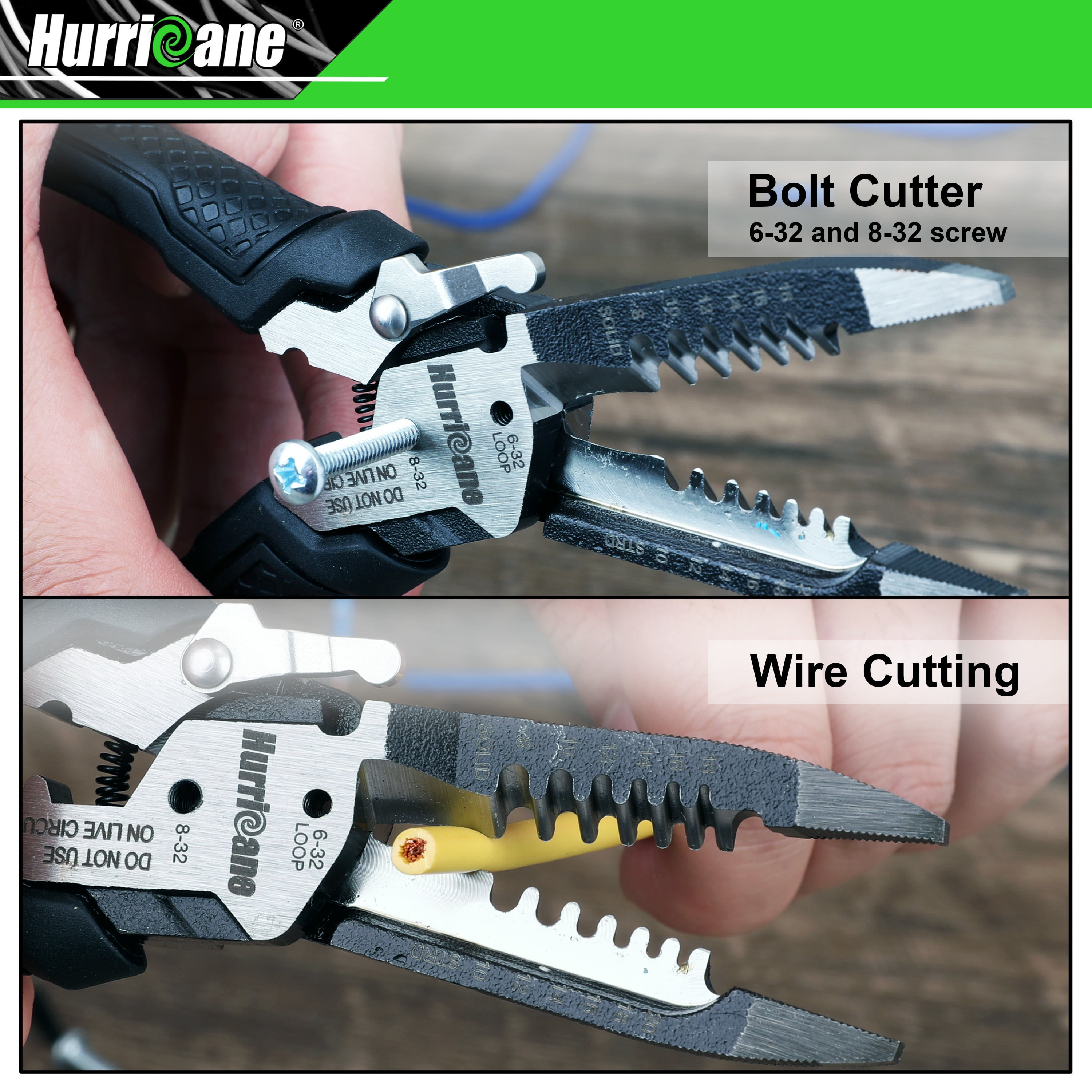 6-in-1 Wire Stripper Crimping Tool,Multifunctional Electrical Pliers for Cable Stripper