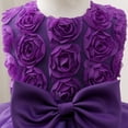 thumbnail image 5 of URMAGIC 3-10Y Child Girls Sleeveless 3D Lace Flower Princess Dress Ruffles Bridesmaid Wedding Birthday Dresses, 5 of 10