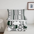 thumbnail image 5 of jejeloiu Calm Tribal Twin Comforter Sets,Nature Print Bedding Set For Boys,Green White,Reversible,2-Piece,1 Comforter and 1 Pillowcase, 5 of 7