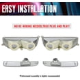 thumbnail image 3 of KOJEM Corner Lights+Signal Lights for 1997-2001 1998 1999 2000 Jeep Cherokee XJ Chassis Only Clear Corner Lights & Bumper Signal Lights 4Pcs, 3 of 9