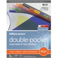 Office Depot® Brand DoublePocket Insertable Plastic Divider, 8Tab, 9