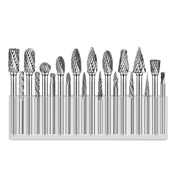 20PCS Carbide Burr Set Die Grinder Rotary Tool Rasp For Dremel Wood Carving Bits Grinding Engraving Cutting Trimming Drill Bit