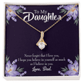 thumbnail image 2 of To My Daughter Believe in Yourself From Dad Alluring Ribbon Necklace Message Card, 2 of 7