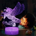thumbnail image 3 of YSITIAN Unicorn Lamp，Unicorn Night Lights for Girls Bedroom，3D Illusion Lamp Unicorn Lights for Kids Room，Gifts for 5 6 7 8 Year Old Girls YT02-384, 3 of 7