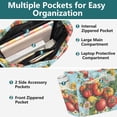 thumbnail image 3 of FORMRS Tote Bag for Women Quilted Large Capacity Travel Work Carry On Shoulder Handbag, Orange Floral Tomatoes, 3 of 7