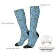 thumbnail image 4 of Balery Blue paisley pattern Printed Novelty Socks Men's Women's Crew Socks Sports Socks Knee High Socks Cotton Socks Quirky and Cool Socks, 4 of 9