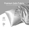 thumbnail image 4 of MR&HM Satin Pillow Case, 20x36 King Size Satin Pillowcase Set of 2, 2 Pack Satin Silky Pillowcase for Hair and Skin, 20x36, Silver Grey, 4 of 7