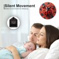 thumbnail image 6 of Red Beetle Dot Wall Clock 10 Inch Silent Non Ticking Round Clock Decoration for Living Room Kitchen Bedroom Bathroom Office Classroom, 6 of 9