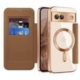 thumbnail image 2 of ELEHOLD for Google Pixel 9 Pro Case, Magnetic Leather Folio Card Holder Clear Back Shockproof Durable Protective Phone Case for for Google Pixel 9 Pro, Purple, 2 of 9