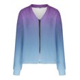 thumbnail image 4 of Lovzfmll Cardigan Sweaters for Women, Trendy Ombre Thermal Plush Zip Up Tops Outerwear Women Fall Clothes Ribbed Early Fall Fashion, 4 of 5