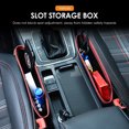 thumbnail image 3 of Caja de almacenamiento universal para espacio de asiento de coche, organizador de hendidura para asiento de bolsillo (rojo vino) Likrtyny Accesorios para autos y motos, 3 of 9