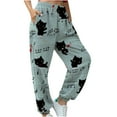 thumbnail image 2 of Pantalon Grand de Sport d'Été pour Femmes Mode Imprimé Décontracté Ample Long, 2 of 5