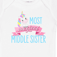 thumbnail image 4 of Inktastic Most Magical Middle Sister- cute unicorn Girls Baby Bodysuit, 4 of 5