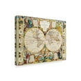 thumbnail image 2 of Trademark Fine Art 'French Map Of The World 1755' Canvas Art by Vintage Lavoie, 2 of 3