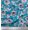 Teal Blue, variant on Soimoi Cotton Duck Fabric Leaves,Periwinkle & Rose Floral Print Fabric by The Yard 42 Inch Wide
