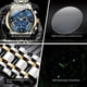 thumbnail image 3 of Reloj de cuarzo multifuncional de moda para hombre con tira de acero y reloj de cuarzo resistente al agua., 3 of 3